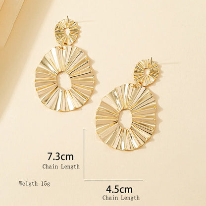 Ins Style Luxurious Lady Flower Alloy Women's Earrings