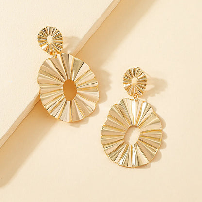 Ins Style Luxurious Lady Flower Alloy Women's Earrings