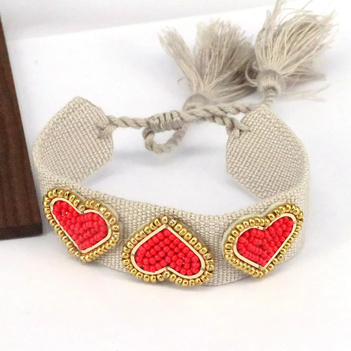 Beach Heart Shape 18k Gold Plated Seed Bead Wholesale Bracelets