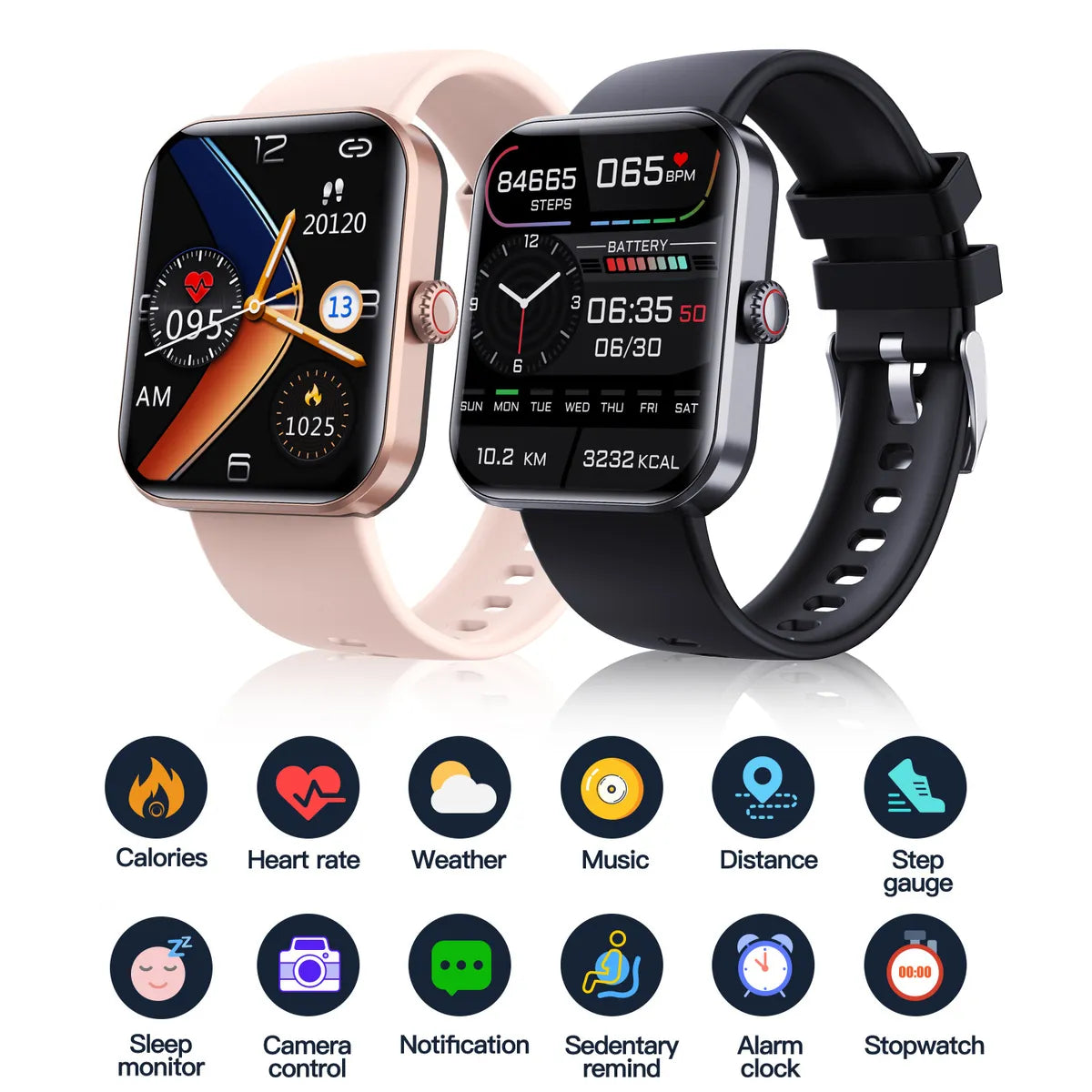 Blood Sugar Heart Rate Blood Pressure Body Temperature Detection Health Sports Waterproof Smart Watch