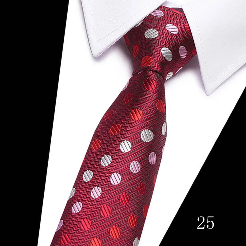 2023 Tie Spot Tie Wholesale Tie Manufacturer 7.5cm Business Men'S Formal Wear Polyester Silk Tie