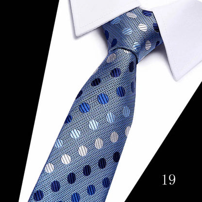 2023 Tie Spot Tie Wholesale Tie Manufacturer 7.5cm Business Men'S Formal Wear Polyester Silk Tie