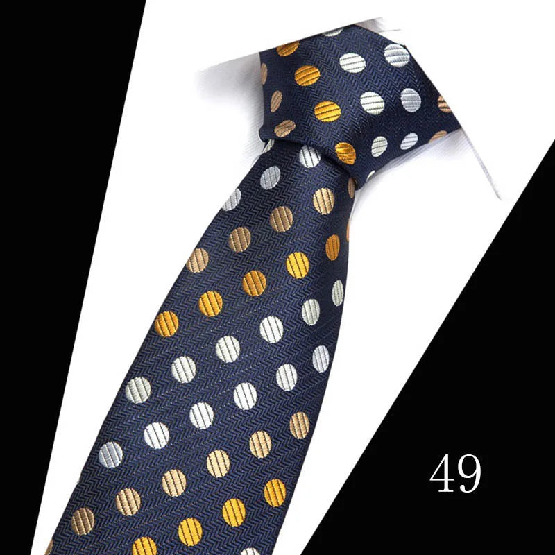 2023 Tie Spot Tie Wholesale Tie Manufacturer 7.5cm Business Men'S Formal Wear Polyester Silk Tie