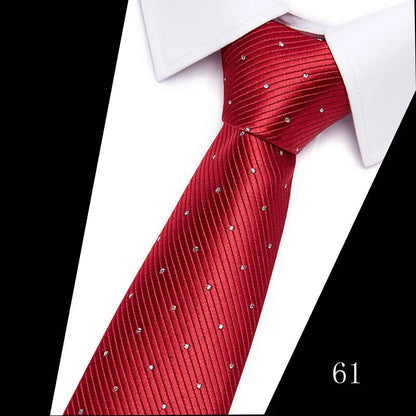 2023 Tie Spot Tie Wholesale Tie Manufacturer 7.5cm Business Men'S Formal Wear Polyester Silk Tie