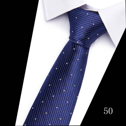 2023 Tie Spot Tie Wholesale Tie Manufacturer 7.5cm Business Men'S Formal Wear Polyester Silk Tie