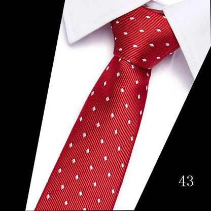 2023 Tie Spot Tie Wholesale Tie Manufacturer 7.5cm Business Men'S Formal Wear Polyester Silk Tie