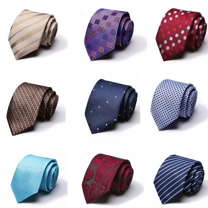 2023 Tie Spot Tie Wholesale Tie Manufacturer 7.5cm Business Men'S Formal Wear Polyester Silk Tie