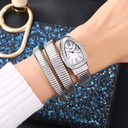 Simple Style Snake Quartz Women'S Watches