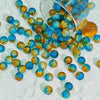 2024 Summer New 10mm Glass Bead Glass Chipping Beads DIY Accessories Ice Crack Two-Tone Gradient Bracelet Loose Beads