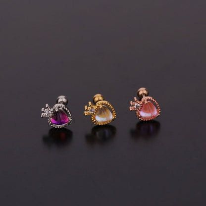 New  Creative Fashion Color Zircon Earrings