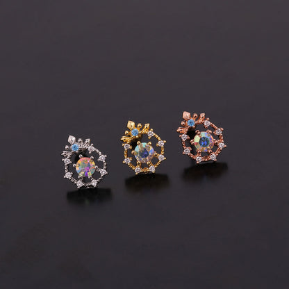 New  Creative Fashion Color Zircon Earrings