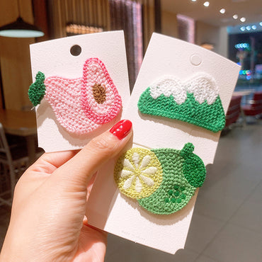 Children's Handmade Hairpin Girls Korean Fruit Bb Clip Hairpin Cute Little Clip Hair Accessories Side Girl Bangs Clip