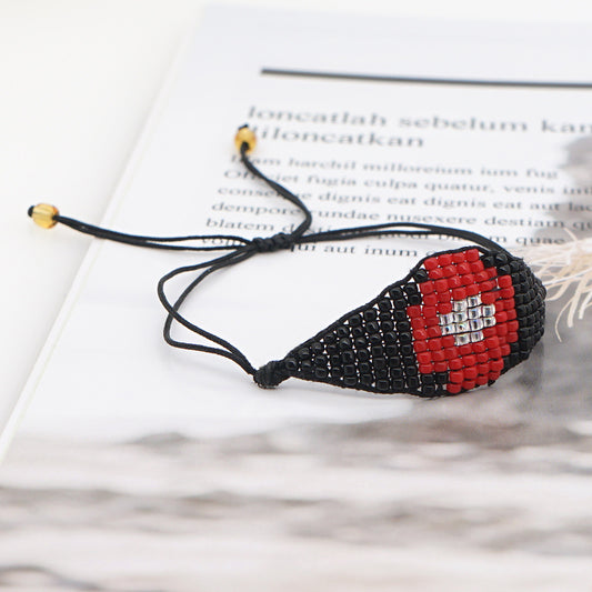 European And American Fashion Bohemian Ethnic Mgb Bead Hand-woven Turkish Devil's Eye Twin Small Bracelet
