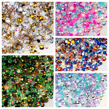 2050PCS Diameter 4mm Diameter 5mm Diameter 6 Mm Resin Rhinestone Round DIY Accessories Beads