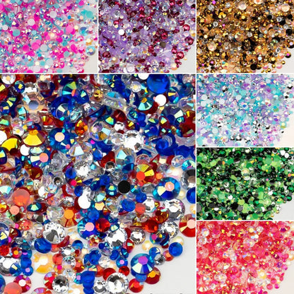 2050PCS Diameter 4mm Diameter 5mm Diameter 6 Mm Resin Rhinestone Round DIY Accessories Beads