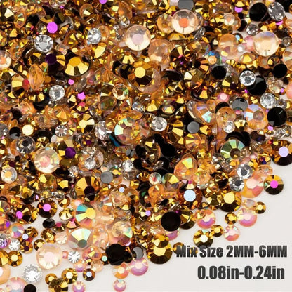 2050PCS Diameter 4mm Diameter 5mm Diameter 6 Mm Resin Rhinestone Round DIY Accessories Beads