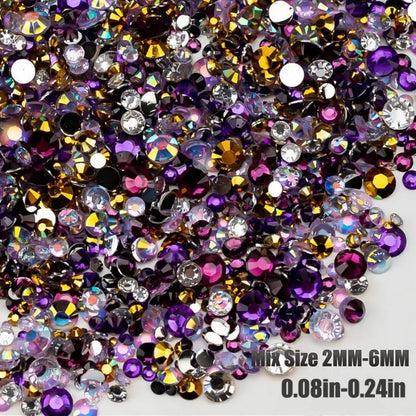 2050PCS Diameter 4mm Diameter 5mm Diameter 6 Mm Resin Rhinestone Round DIY Accessories Beads