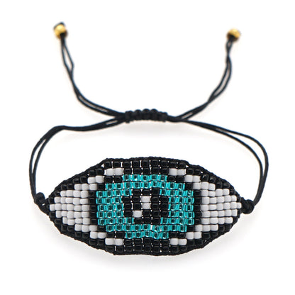 Halloween Devil Eyes Ethnic Style Mgb Rice Beads Hand-woven Bracelet