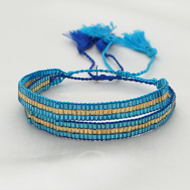 European And American Simple Geometric Beaded Mgb Personality Rice Bead Woven Small Bracelet Female