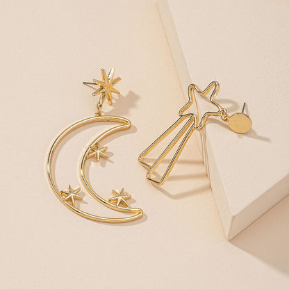 Hot Selling Popular Fashion Star And Moon Earrings Wholesale