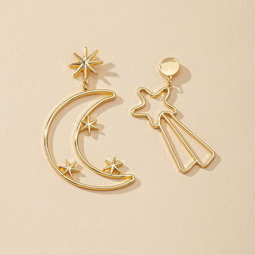 Hot Selling Popular Fashion Star And Moon Earrings Wholesale