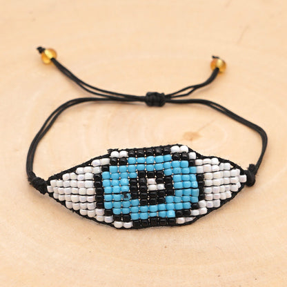 Halloween Devil Eyes Ethnic Style Mgb Rice Beads Hand-woven Bracelet