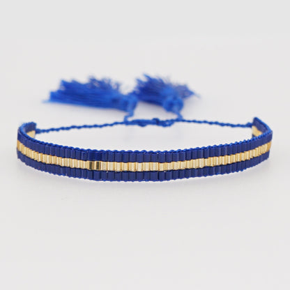 European And American Simple Geometric Beaded Mgb Personality Rice Bead Woven Small Bracelet Female