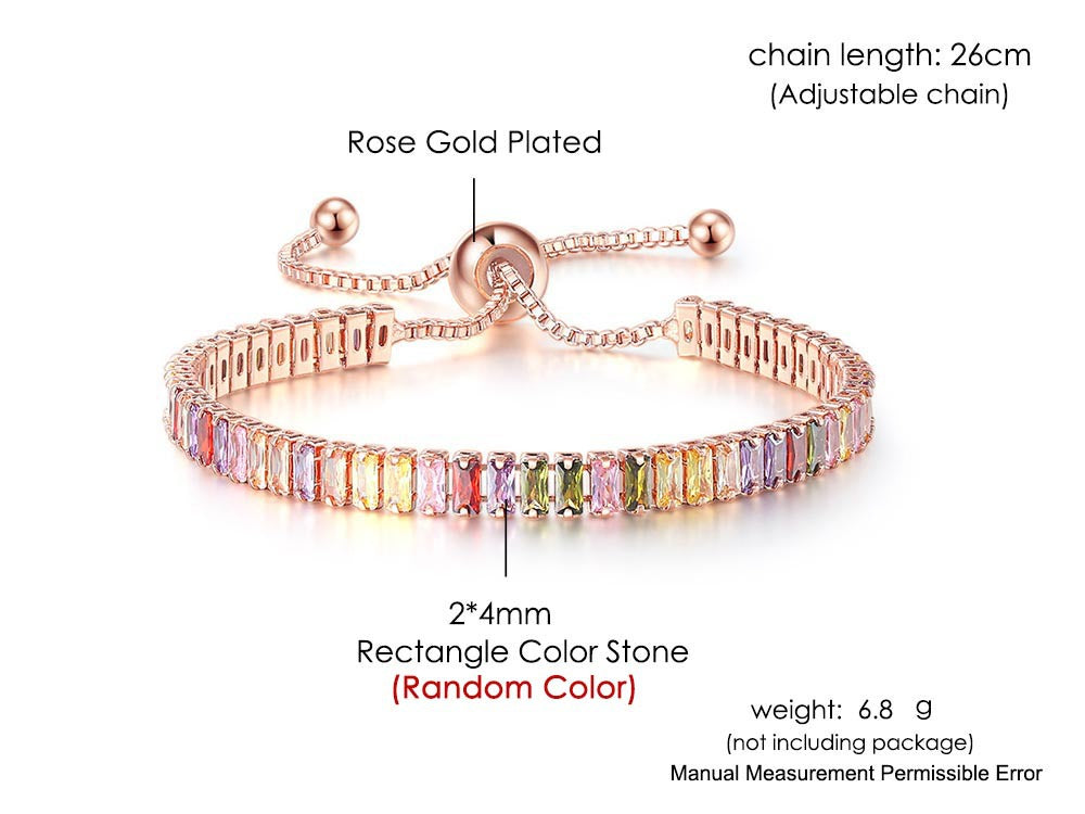 Fashion Geometric Copper Inlay Zircon Bracelets 1 Piece