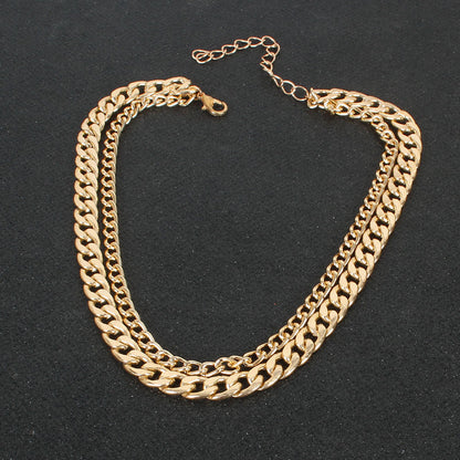 Multi-layer Golden Thick Chain Necklace