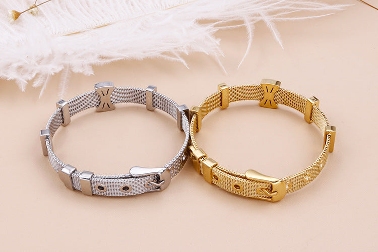 New Fashion Stainless Steel Watch Chain Bow Knot Bracelet Wholesale