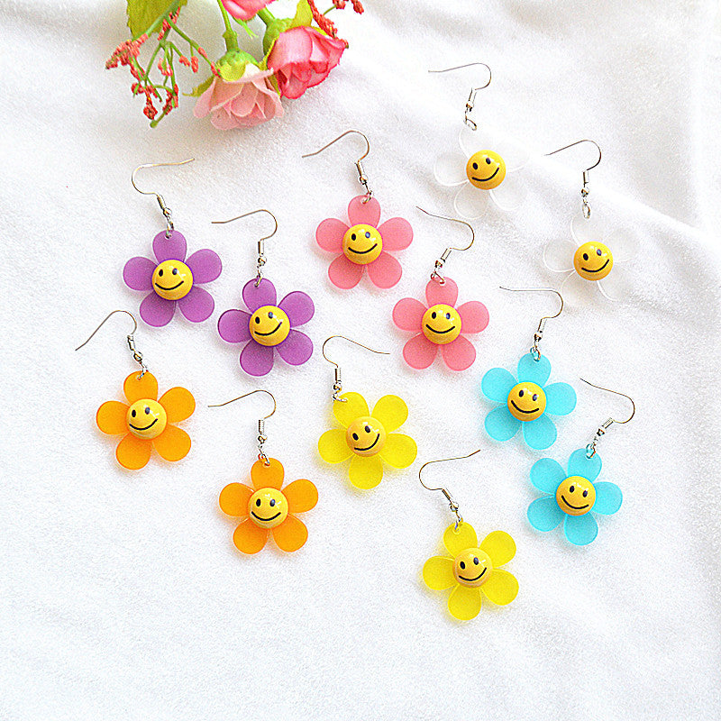 Fashion Flower Arylic Women's Drop Earrings 1 Pair