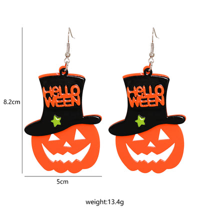 Halloween Pumpkin Ghost Acrylic Resin Earrings Wholesale Gooddiy