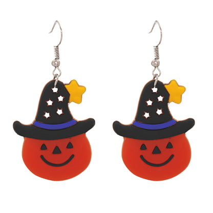 Halloween Pumpkin Ghost Acrylic Resin Earrings Wholesale Gooddiy