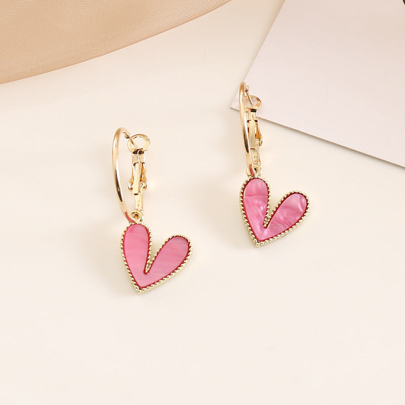 Wholesale Fashion Multicolor Heart-shaped Earrings