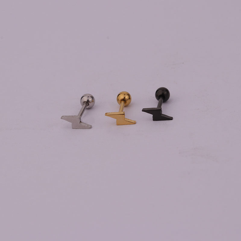 Lady Geometric Plating Stainless Steel Ear Studs