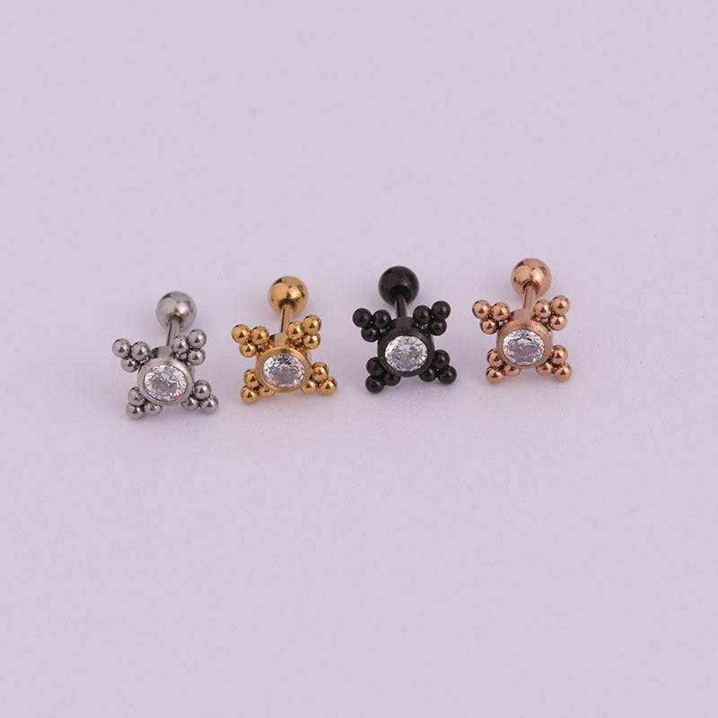 Lady Geometric Plating Stainless Steel Ear Studs