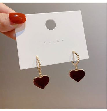 Wholesale Jewelry Casual Sweet Heart Shape Alloy Plating Drop Earrings