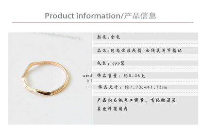 Hot Style Fashion Wave Ring Creative Curve Beautiful Joint Ring  Wholesale Gooddiy