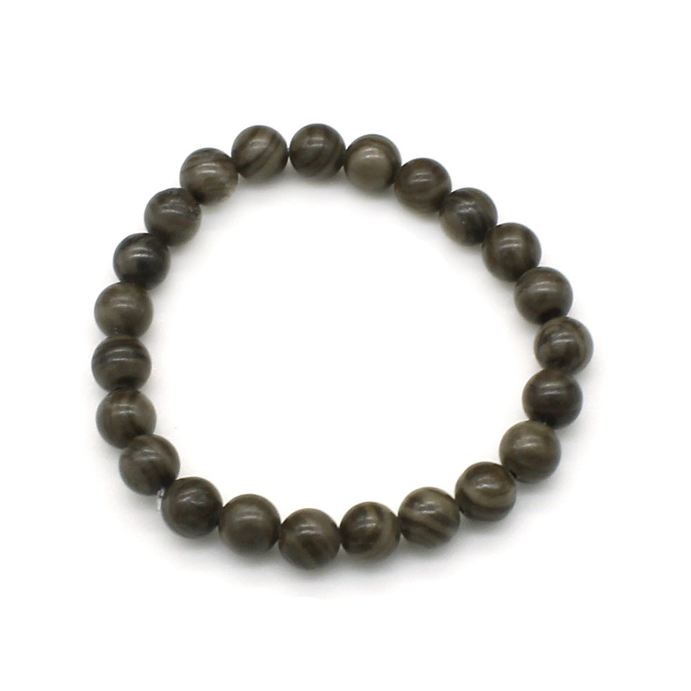 Simple Style Solid Color Natural Stone Beaded Bracelets