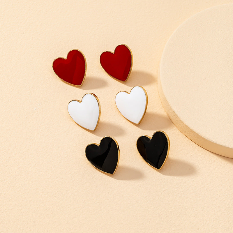 Autumn And Winter Drip Heart-shaped Hot Sale Earrings
