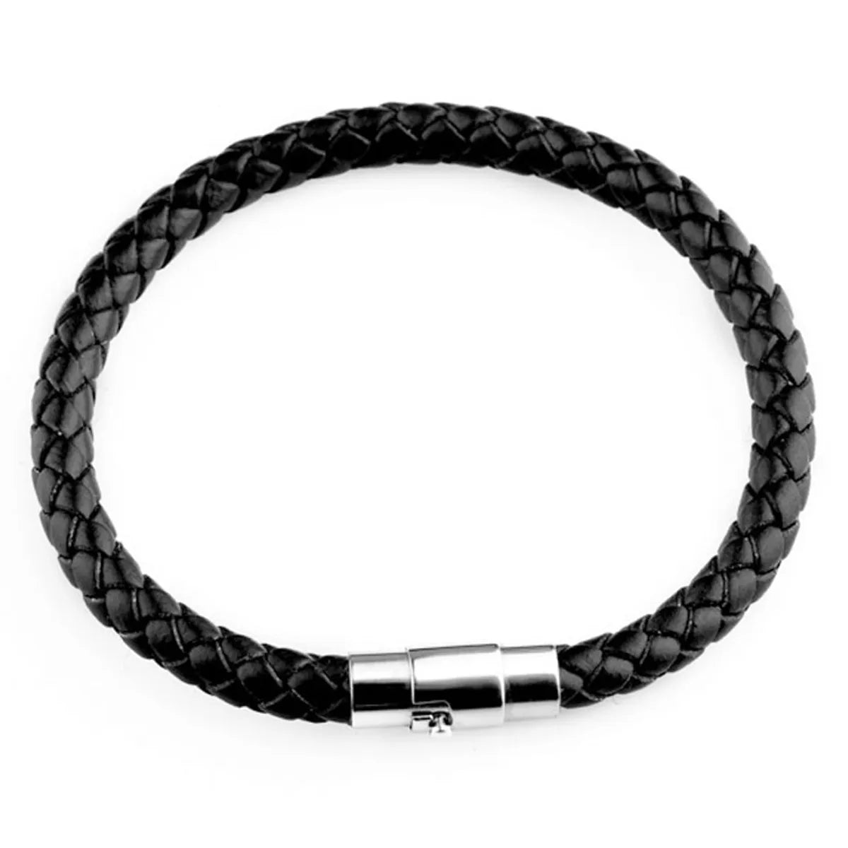 21cm   Leather Rope Woven Bracelet Copper Buckle Insurance Magnetic Buckle Bracelet Men'S And Women'S Personality Simple Jewelry