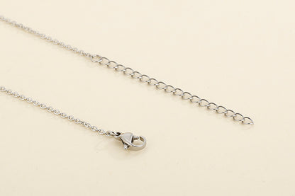 Fashion Stainless Steel Accessories Hollow Heart-shaped Necklace Earrings Stainless Steel Set