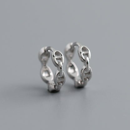 Fashion Geometric Sterling Silver Plating Earrings 1 Pair