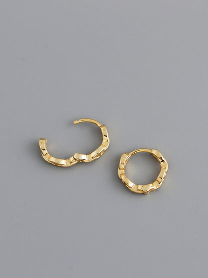 Fashion Geometric Sterling Silver Plating Earrings 1 Pair