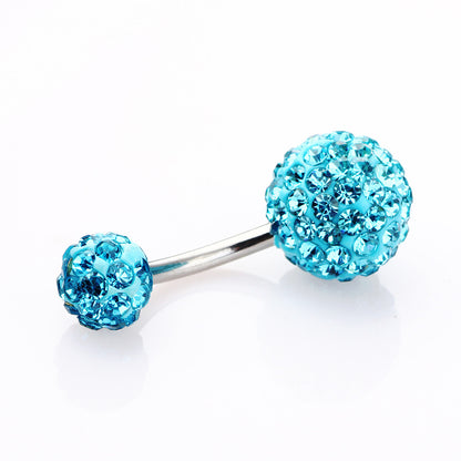 Simple Style Geometric Stainless Steel Plating Zircon Belly Ring 1 Piece