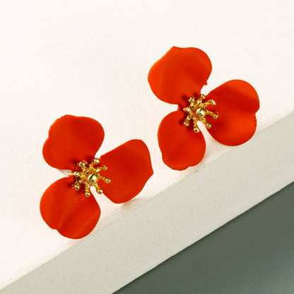 Fashion Exquisite Flower Alloy Earrings