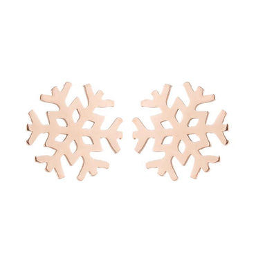 Fashion Snowflake Stainless Steel Plating Ear Studs 1 Pair