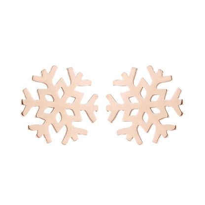 Fashion Snowflake Stainless Steel Plating Ear Studs 1 Pair