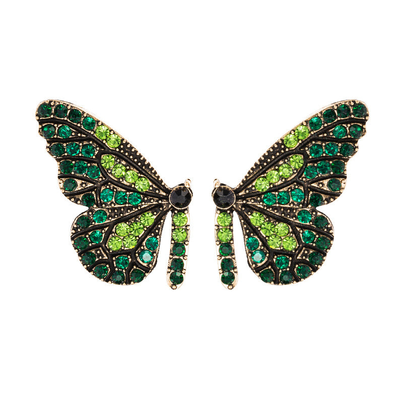 Butterfly Wings Color Diamond  Earrings