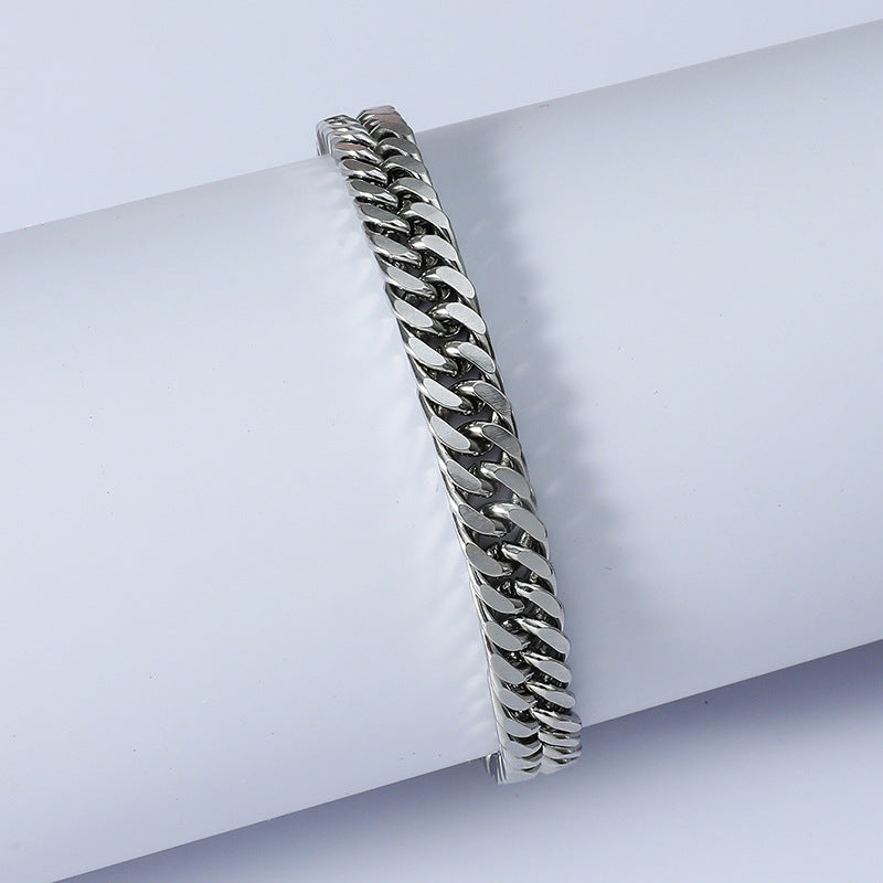 Simple Style Geometric Titanium Steel No Inlaid Bracelets